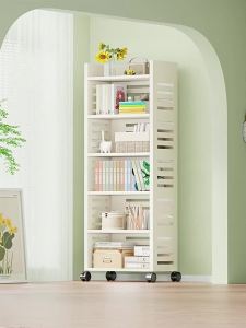 Movable Book Shelf Rack Cabinet Movable Book Shelf Rack Storage Movable Bookcases Shelving Book Cabinet File Multi-Layer Locker Household 书架
