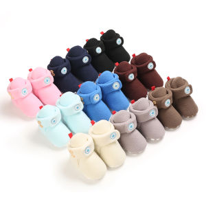 Winter Warm Cotton Shoes Boys And Girls Walking Boots Baby Shoes Comfortable And Soft Newborn Knitted Warm