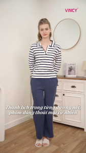 BTD11S5T01-BỘ THUN DÀI VỚI THIẾT KẾ CỔ BẺ MANG SỰ TRẺ TRUNG THANH LỊCH VÀ TẠO CẢM GIÁC THOẢI MÁI