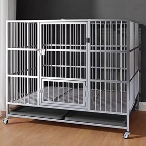 iDS M/L/XL/XXL Stainless Steel FOLDABLE Cage THICK with Lockable Wheels Full Welded Joints