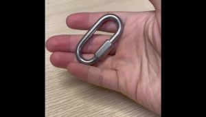 UnihomSG [Carabiner Hooks] 304 Stainless Steel High Quality Carabiner Hook Spring Snap & Steel Screw Hook With Lock