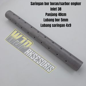 Saringan Knalpot Racing bor boran/sarbor engker Copy TZM CMS ZRC VND DR.sound DLL inlet 38 panjang 40cm bor boran 4x9