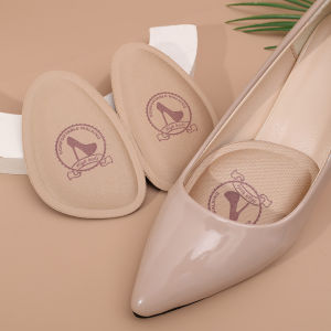 แผ่นรองดูแลเท้าบรรเทาอาการปวดแผ่นรองเท้าส่วนหน้ามงกุฎผู้หญิงกันลื่น10ชิ้นรองเท้าส้นสูงครึ่งแผ่นรองเท้าพื้นรองเท้า