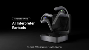 TimeKettle W4 Pro AI Interpreter Earbuds- Open-ear design for long meetings/ Real-time two-way interpretation/ Phone call translation