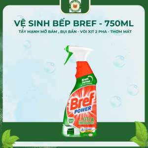 Chai xịt tẩy dầu mỡ nhà bếp Bref Power gegen Fett & Eingebranntes dùng được cho máy hút mùi lò nướng