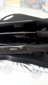 RakanKu Malaysia 7pcs Premium Stainless Steel Knife Black Oxidation Pisau Dapur Scissors Pisau Daging Sharp Blade Kitchenware