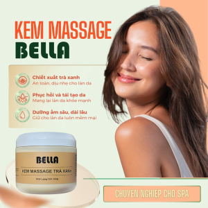 Kem massage cream Hủ lớn 500gr -Kem massage trà xanh Bella Green tea