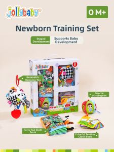 Jollybaby | Infant Educational Toy Cloth Book Rattle Soothing Plush