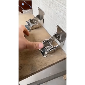 Bản lề gấp tự khóa 0-90-180° dùng làm bàn gấp cánh tủ DIY