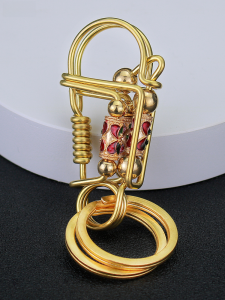 Handmade Pure Copper Bird Keychain Men Stylish Creative Brass Waist Hanging High-End Car Key Pendant Gift for Women