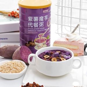 Midea 500g บุกแทนโจ๊กธัญพืชอาหารเช้าโจ๊กอาหารลดน้ำหนัก มันฝรั่งสีม่วง บุกแทน 500g