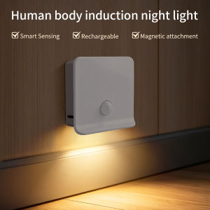 Motion Sensor Cabinet Light Wireless USB Rechargeable LED Lights Wardrobe Lamp Kitchen Stairs Hallway Bedroom Closet Night Light