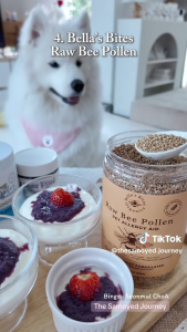 เกสรผึ้งโรยมาแมวด้วยอาหารเบญฐ organic superfood Bellas Bites Bee Pollen for Dogs and Cats 550g
