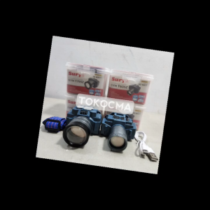 Surya Senter Kepala Zoom In - Out Rechargable 60W 75W USB Type-C Laser LED 3 Mode Super Terang