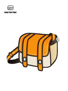Jump from Paper | 2D Cartoon Camera Bag Shoulder Hand Tote