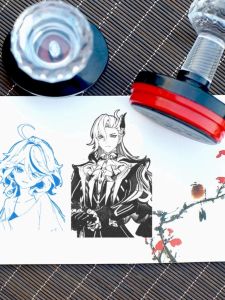 Genshin Impact Fan Made Stamp Ayaka Sucrose Mondai Traveler Yae Miko Kaede Inazuma Anime Gaming Collectible Item Stamp