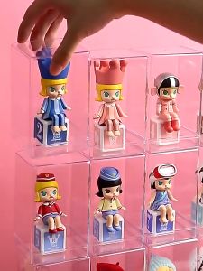 Tackable Clear Blind Box Display Stand Case Dustproof Jasmine Bubble Matt Showcase Doll Toys Storage Organizer Boxes Transparent Small Action Figure Display