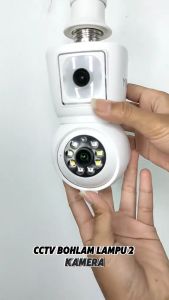 ICSEE R3 4MP Dual lens cctv bulb Bluetooth Remote Dual Screen Auto Tracking Indoor PTZ CCTV Home Security CCTV Camera