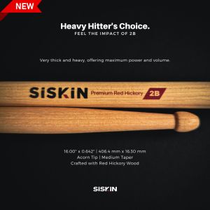 SISKIN Premium Red Hickory Drumsticks
