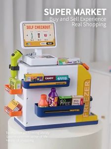 (Sound / Water Filling) Cash Register Toy Fast Food Coffee Machine Simulated Supermarket Shopping Play Gift Kids