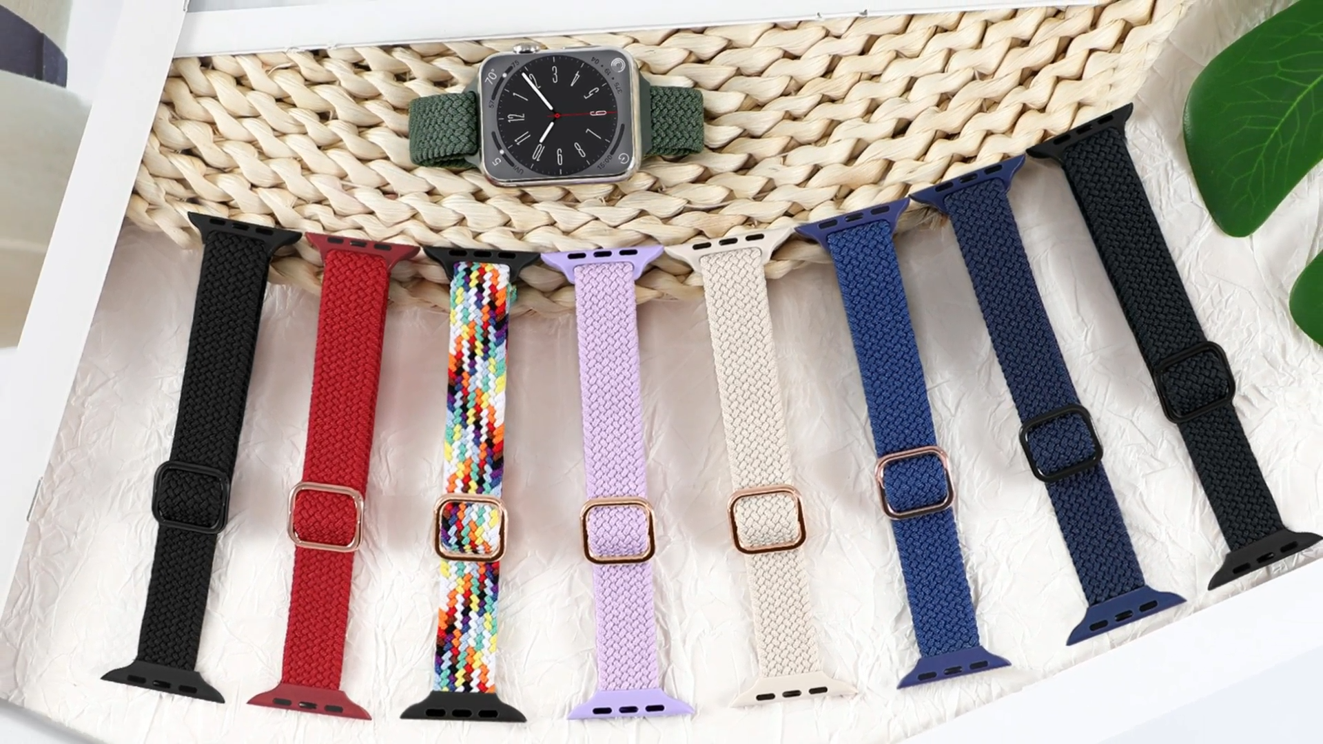 Breathable Nylon Strap for Apple Watch Ultra 4/3/2 Series 12 11 10 9 8 7 6 SE Adjustable Metal Buckle Sweatproof Lightweight Tali Jam Pintar