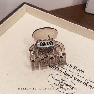 กิ๊บติดผมรูปตัวอักษรสีเทาอ่อนแบบมีช่องว่างสำหรับผู้หญิง ทรงเรียบง่าย หลากหลายสไตล์ กิ๊บติดผมแบบมีช่องว่างขนาดใหญ่สำหรับผู้หญิง