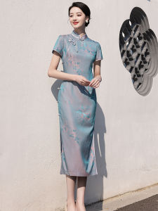 High Quality Silk Vintage Qipao Slimming