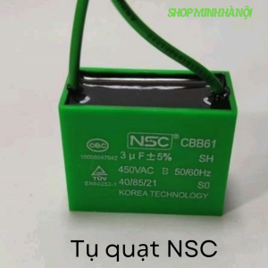 [Hàng Xịn] Tụ Quạt NSC Xanh Tụ Động Cơ Các Loại 1.5µF - 2µF- 2.5µF - 3µF  Hàng Chính Hãng Nhập Khẩu