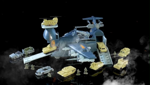 Detachable Military Aircraft Army Base Storage Playset with Action Figures Tank Helicopter Toy Car Airplane Toy Vehicles Accessories and Game Map