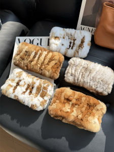 Warm Rabbit Fur Scarf Womens Winter Elastic Net Neck Warmer Versatile Plush Headband Korean Style Long Rectangle Shawl Scarf