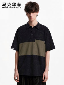Mark Fairwhale | American Retro Turn-down Collar Short Sleeve Mens T-shirt