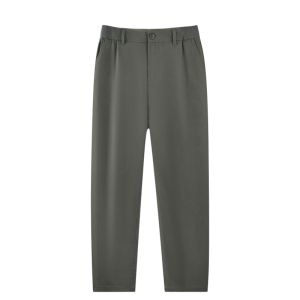 Miiow | Anti-Wrinkle Pure Cotton Straight Leg Pants Men Summer Thin Breathable Sweatpants Loose Wide Leg Side Cut Casual Pants