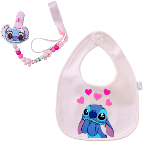 Disney | 2 pieces Korean style Newborn baby stroller chain clip Newborn milk bottle clip Baby burping scarf Childrens fabric Saliva