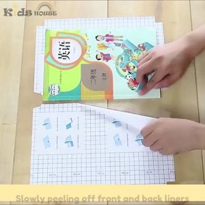 BOOK COVER 10-pcs Transparent Self-Adhesive Type Book Protector Waterproof Wrapper KIDSHOUSE