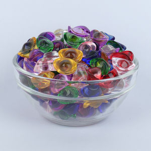 ของตั้งโชว์แก้วหลากสีเหรียญหยวนเป่าของตั้งโชว์ของใช้ในบ้านสำหรับใช้ในการตกแต่งถาดแมนดารินขวดสมบัติสำหรับบูชาพระพุทธรูปของขวัญเปิดกิจการอัญมณีโชคลาภ