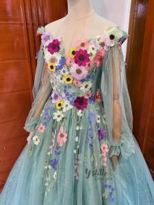 FairyGown Glittery Tulle Floral 3D