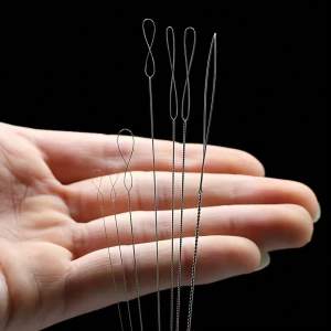 7Pcs Ultra-Fine Beading Needles - Large-Eye Twisted Needles Suitable for Jewelry of Various Sizes Crafts And Jewelry Making