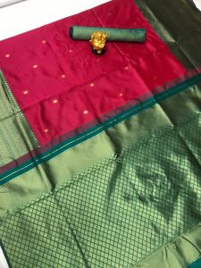 SAREE FABRIC : SOFT LICHI SILK CLOTH MK927 SAREE