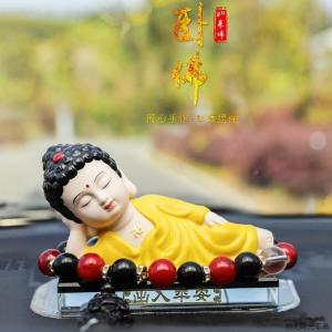 Buddha Statue Dashboard Car Decoration Stylish Creative Car Taolai Maitreya Car Interior High-End Decoration