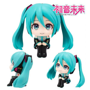 Bandai | Q version Anime Hatsune Miku Look Up Pretty Girl Model Handmade Toy desktop decoration Christmas Gift For Friends Surprise Gift