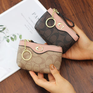 Mini Classic Print Multi-Functional Ladies Zipper Coin Purse Key Holder Hard Currency Bag Fashionable Compact Wallet for Women