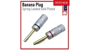 1 piece Spring Loaded Gold Plated Banana Plug Premium Banana Spring Loaded Plug