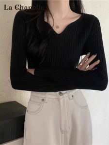 La Chapelle | Low-Collar Black Autumn/Winter New Arrival Turtleneck Top
