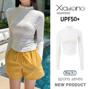 XIAZHIQING | Womens Long Sleeve Sun Protection Slimming Separate Rash Guard