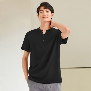 Áo Thun Cổ Bẻ Tay Ngắn Dệt Kim Cotton Nguyên Chất Giordano Dành Cho Nam Mùa Hè Thường Ngày Phong Cách Cơ Bản Màu Trơn Áo Thun