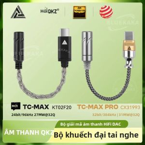 QKZ TC MAX Pro HiFi DAC USB Loại C Đến 3.5mm Bộ Khuếch Đại Tai Nghe Bộ Giải Mã Âm Thanh Điện Thoại Di Động Adapter Dành Cho Tai Nghe Nhét Tai