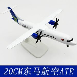 East Malaysia ATR Airlines Airplane Model 20cm Alloy Metal Plane ATR Aircraft Models With Wheels Landing Gears For Decoration