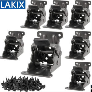 2/4 PCS Folding Leg Hinge Bracket 0-90-180 Degree Foldable Support Bracket Self-Locking Hinge with Screws