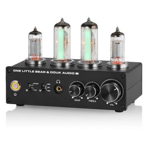 T9 Preamplifier 2x6E2 HiFi Electronic Tube Amplifier MM/MC Turntable Microphone Amplifier Phono Input 3.5mm Output