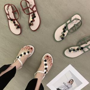 Comfortable Flat Bottom Sandals Womens Summer 2025 New Style Fairy Atmosphere Soft Bottom Beach Shoes Match Skirts Ethnic Style